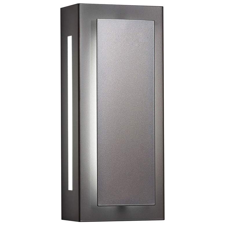 Image 1 UltraLights Invicta 14"H Satin Pewter Triac LED Outdoor Wall Light