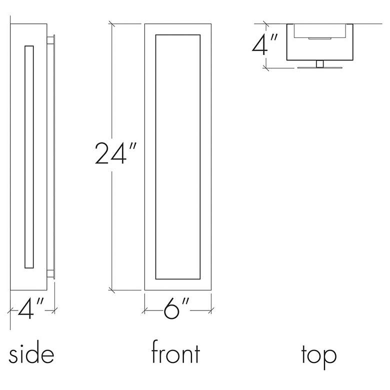 Image 3 UltraLights Invicta 24" Wide Chestnut and Opal LED Outdoor Wall Light more views