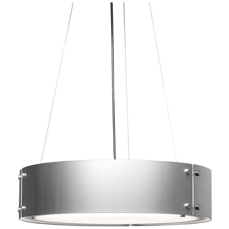 Image 1 UltraLights Invicta 24" Wide Chrome LED Retrofit Pendant Light