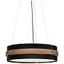 UltraLights Invicta 24"W Black Pearl and Smoked Silver Pendant Light