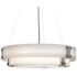 UltraLights Invicta 24"W New Brass and Opal 0-10V LED Pendant Light