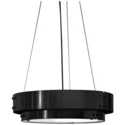 UltraLights Invicta 30" Wide Round Black Pearl LED Pendant Light