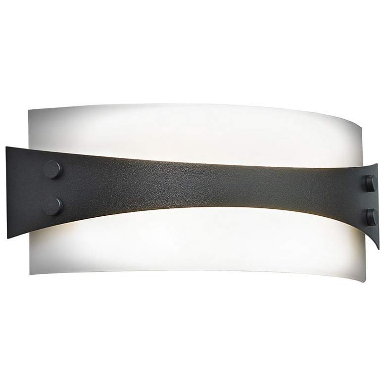 Image 1 UltraLights Invicta 6"H Chestnut and Opal ADA Triac LED Wall Sconce