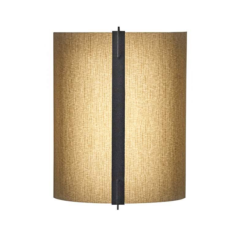 Image 1 UltraLights Loom 10 1/2" High Black and Milan Silk LED Wall Sconce