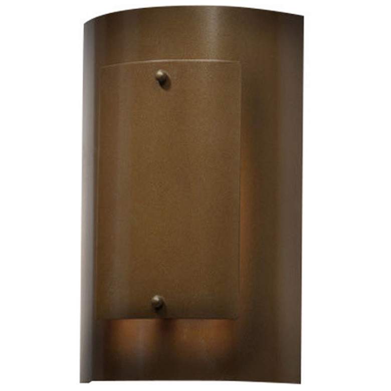 Image 1 UltraLights Luz Azul 11 3/4" High Bronze Age LED Outdoor Wall Light