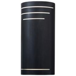 UltraLights Luz Azul 17 3/4" High Black Pearl Wall Sconce