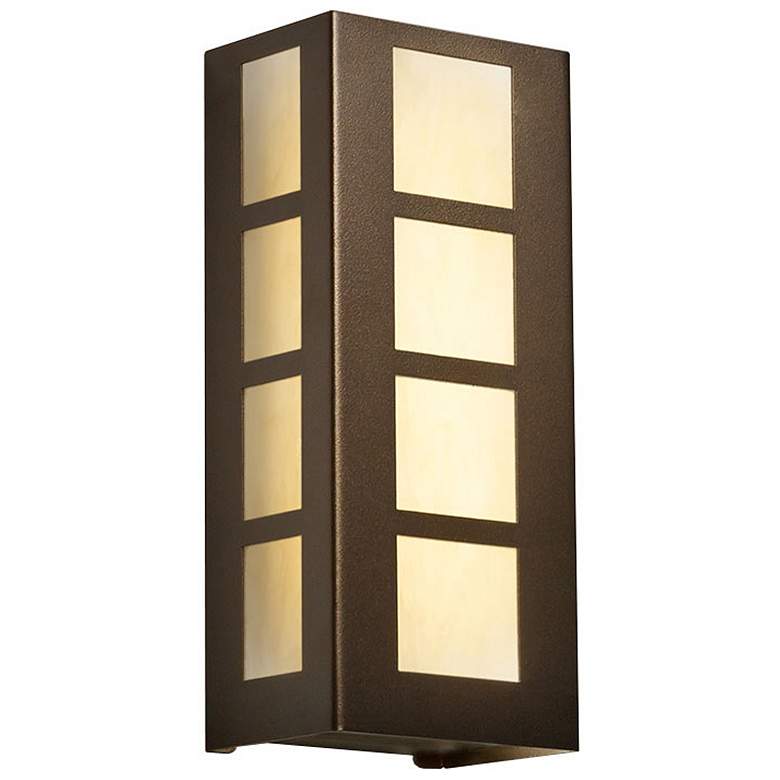 Image 1 UltraLights Modelli 14" High Bronze and Onyx LED Outdoor Wall Light
