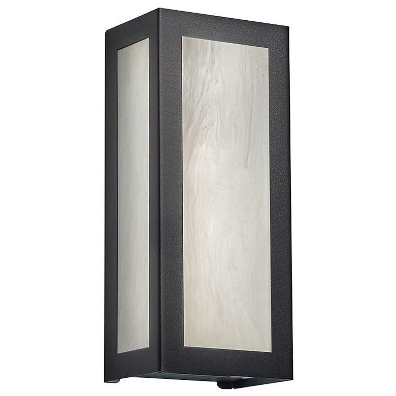 Image 1 UltraLights Modelli 14"H Dark Iron w/ Alabaster LED Outdoor Wall Light