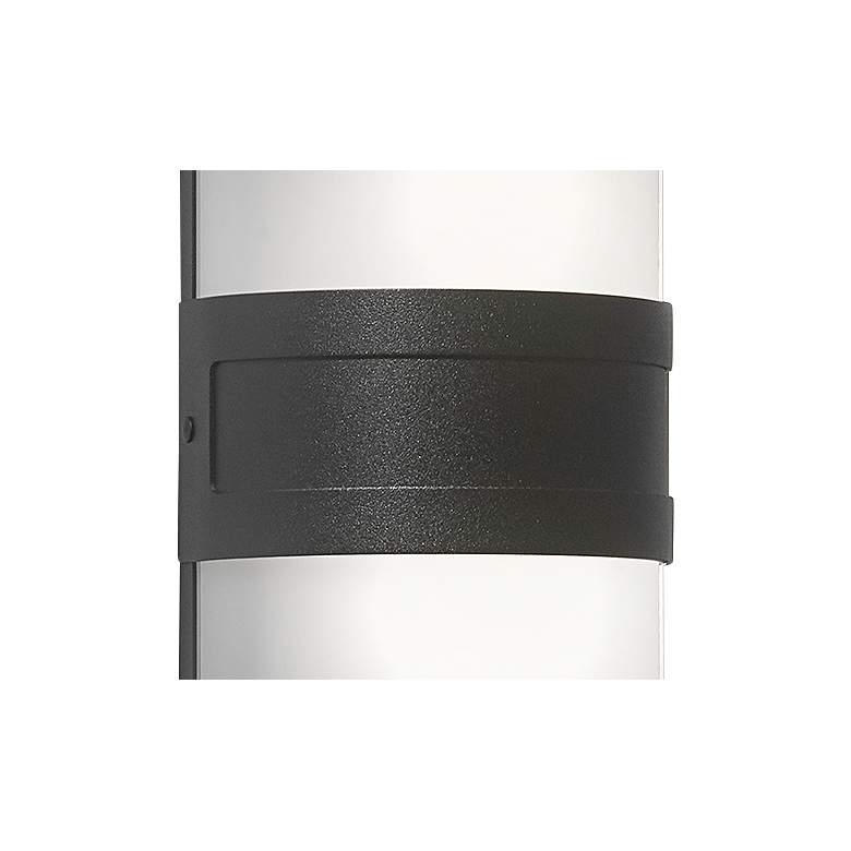 Image 2 UltraLights Profiles 12 inch Brass and Onyx LED Exterior Wall Light more views