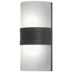 UltraLights Profiles 12" High Black and Opal Acrylic ADA Wall Sconce