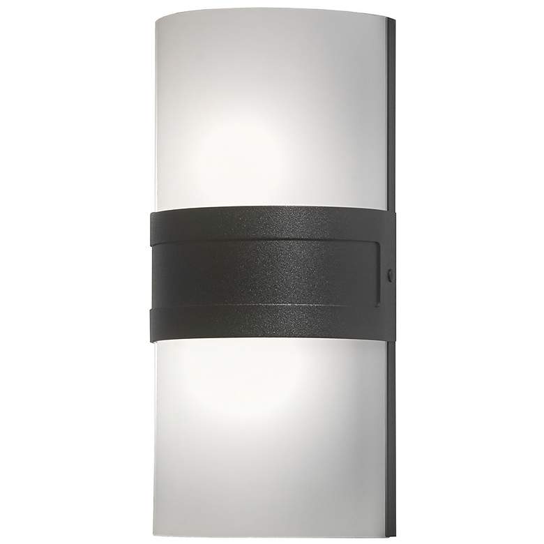 Image 1 UltraLights Profiles 12"H Black and Opal Acrylic 0-10V LED Wall Sconce