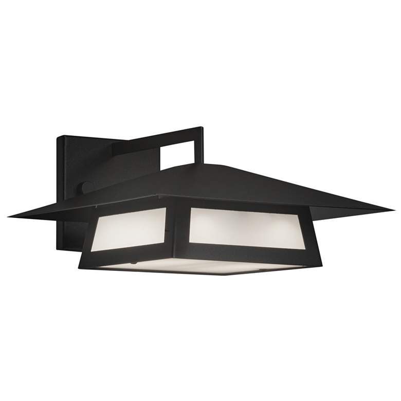 Image 1 UltraLights Profiles 5 3/4" High Black and Opal LED Outdoor Wall Light