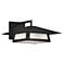 UltraLights Profiles 5 3/4" High Black and Opal LED Outdoor Wall Light