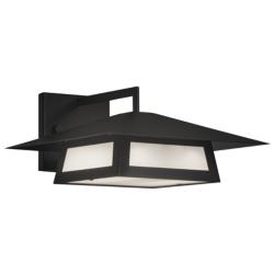 UltraLights Profiles 5 3/4" High Black and Opal LED Outdoor Wall Light