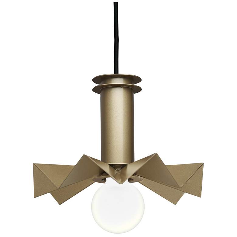Image 1 UltraLights Solo 14" Wide New Brass LED Retrofit Pendant Light
