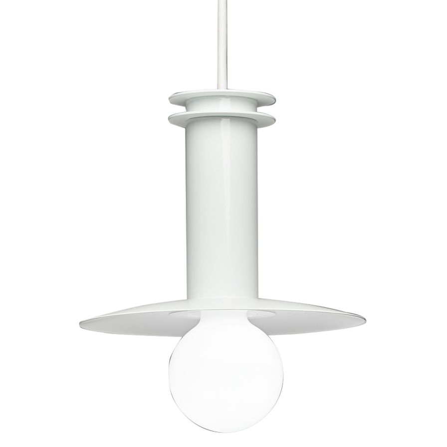 UltraLights Solo 8" Wide White LED Retrofit Mini Pendant - Made to Ord in scene