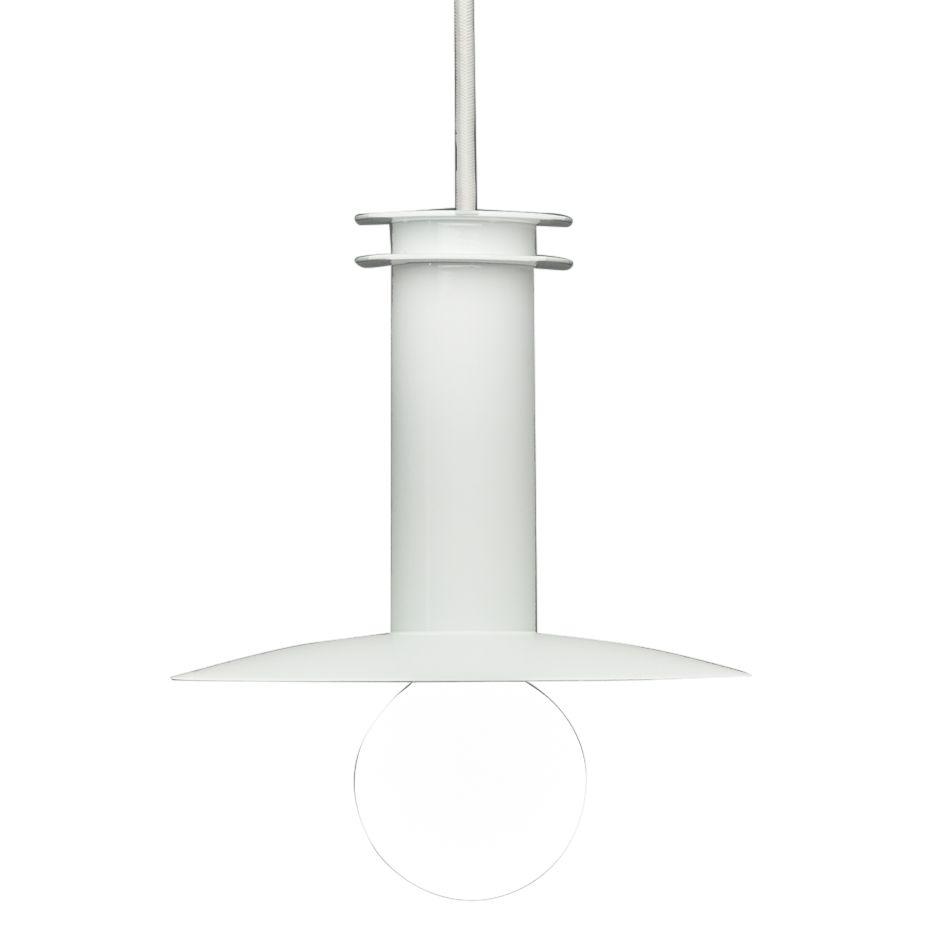 UltraLights Solo 8" Wide White LED Retrofit Mini Pendant - Made to Ord in scene
