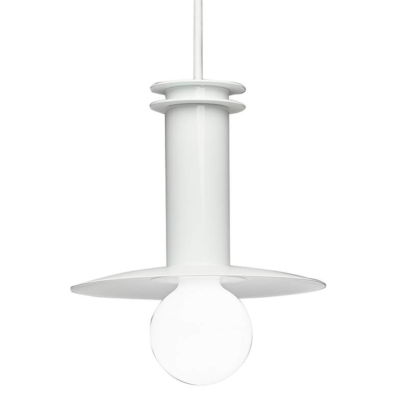 Image 5 UltraLights Solo 8" Wide White LED Retrofit Mini Pendant more views