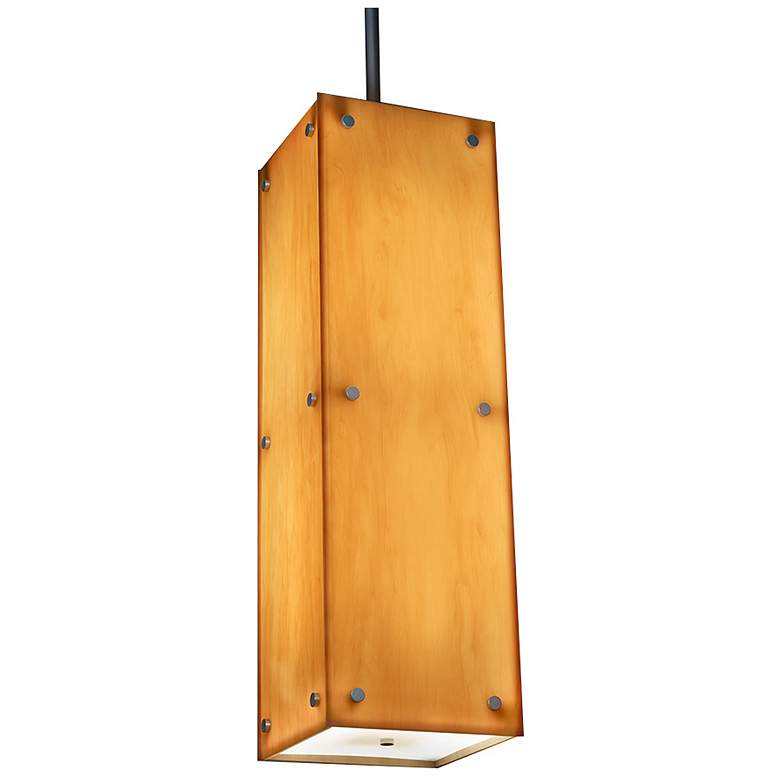 Image 1 UltraLights Strata 12"W Dark Iron and Tea LED Retrofit Mini Pendant