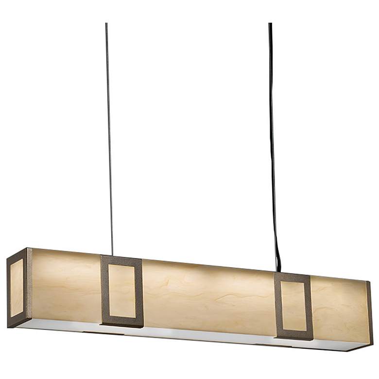 Image 1 UltraLights Strata 24"W Bronze Age w/ Caramel 0-10V LED Linear Pendant