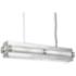 UltraLights Strata 36"W Chrome White Swirl TRIAC LED Linear Pendant