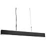 UltraLights Strata 48" Wide Black and Opal TRIAC LED Linear Pendant
