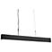 UltraLights Strata 48" Wide Black and Opal TRIAC LED Linear Pendant