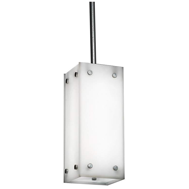 Image 1 UltraLights Strata 6" Wide Smoked Silver LED Retrofit Mini Pendant