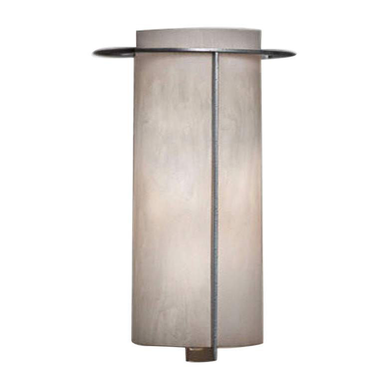 Image 1 UltraLights Synergy 14 inch High Smoked Silver White Swirl ADA LED Sconce