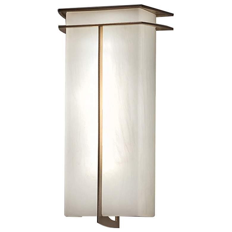 Image 1 UltraLights Synergy 14" High Smokey Brass Swirl Outdoor Wall Light