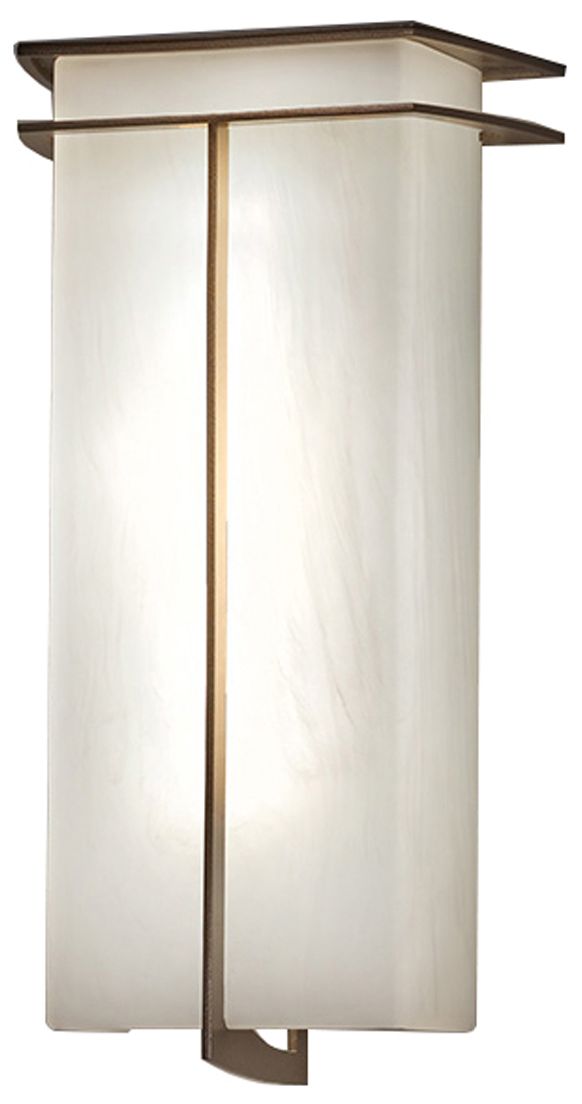 UltraLights Synergy 14" Smokey Brass Swirl Outdoor Wall Light Made to Order