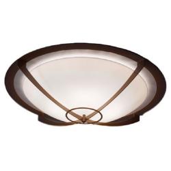UltraLights Synergy 18" Wide Bronze and Opal Triac LED Ceiling Light