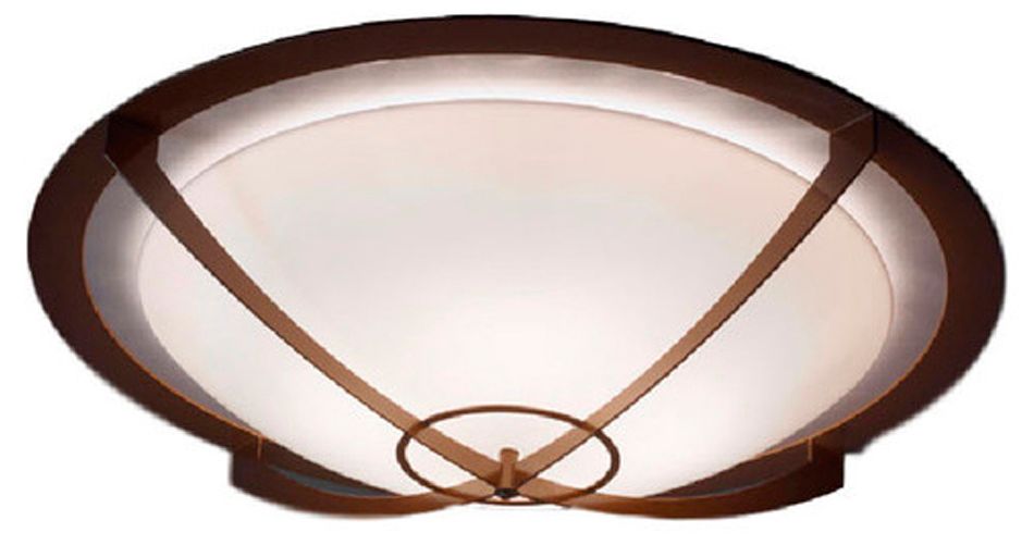 UltraLights Synergy 18"W Bronze Standard Base Ceiling Light Made to Order