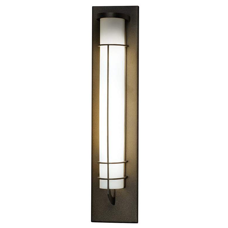 Image 1 UltraLights Synergy 23"H Cast Bronze and Opal LED Outdoor Wall Light