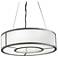 UltraLights Tambour 24" Wide Satin Pewter 33.6W LED Pendant Light