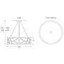 3_UltraLights Tambour 24"W Black Faux Alabaster 46.9w LED Pendant Light more views