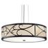 UltraLights Tambour 24"W Black LED Retrofit Pendant Light