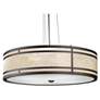 UltraLights Tambour 30" W Bronze Caramel Onyx Pendant Light