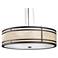 UltraLights Tambour 30" W Bronze Caramel Onyx Triac LED Pendant Light