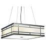 UltraLights Tambour 30" Wide Dark Iron LED Retrofit Pendant Light