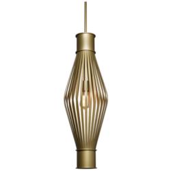 UltraLights Vasi 10" Wide New Brass LED Retrofit Mini Pendant