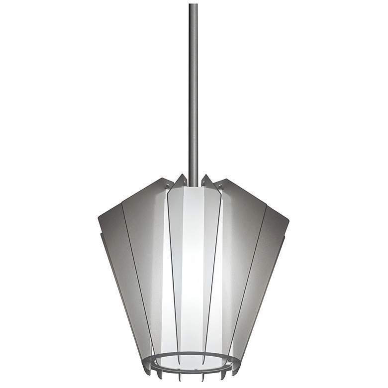 Image 1 UltraLights Vasi 10" Wide Satin Pewter Mini Pendant