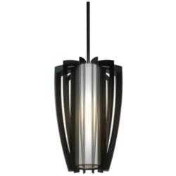 UltraLights Vasi 12" Wide Black Pearl LED Retrofit Mini Pendant