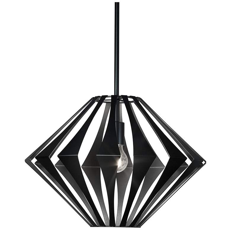 Image 1 UltraLights Vasi 13 inch High Black and Interior Sconce