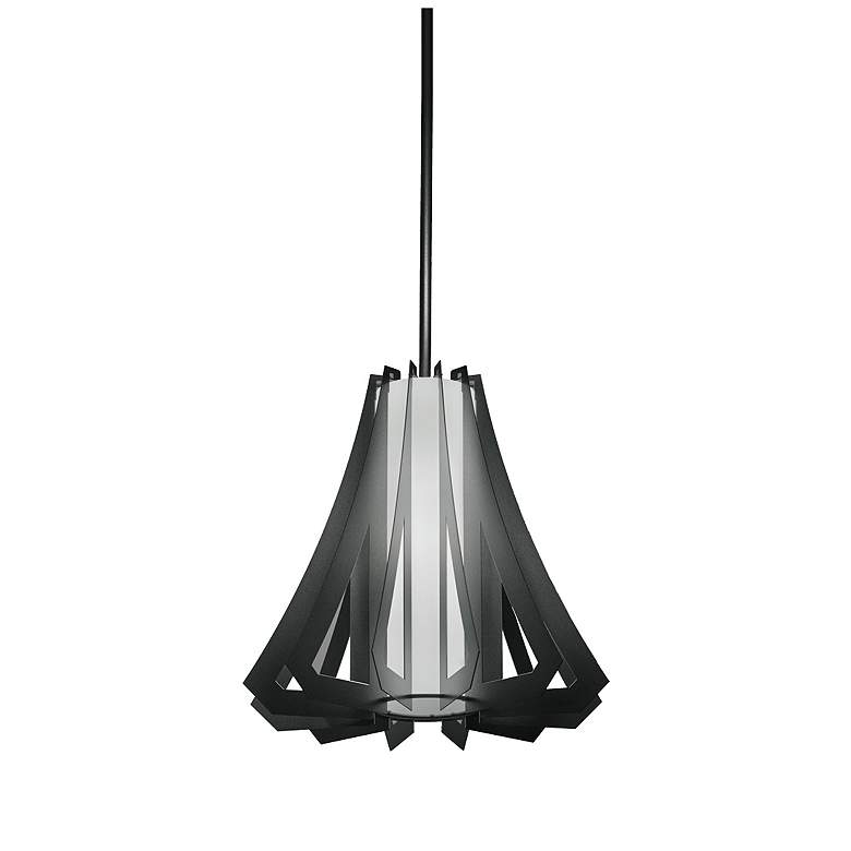 Image 1 UltraLights Vasi 14 1/2" Wide Dark Iron LED Retrofit Pendant Light