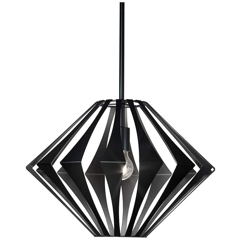 Image 1 UltraLights Vasi 18" Wide Black LED Retrofit Pendant Light