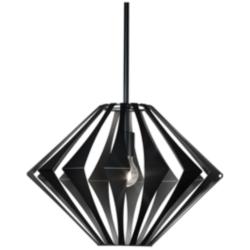 UltraLights Vasi 18" Wide Black LED Retrofit Pendant Light