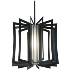 UltraLights Vasi 20" Wide Black LED Retrofit Pendant Light