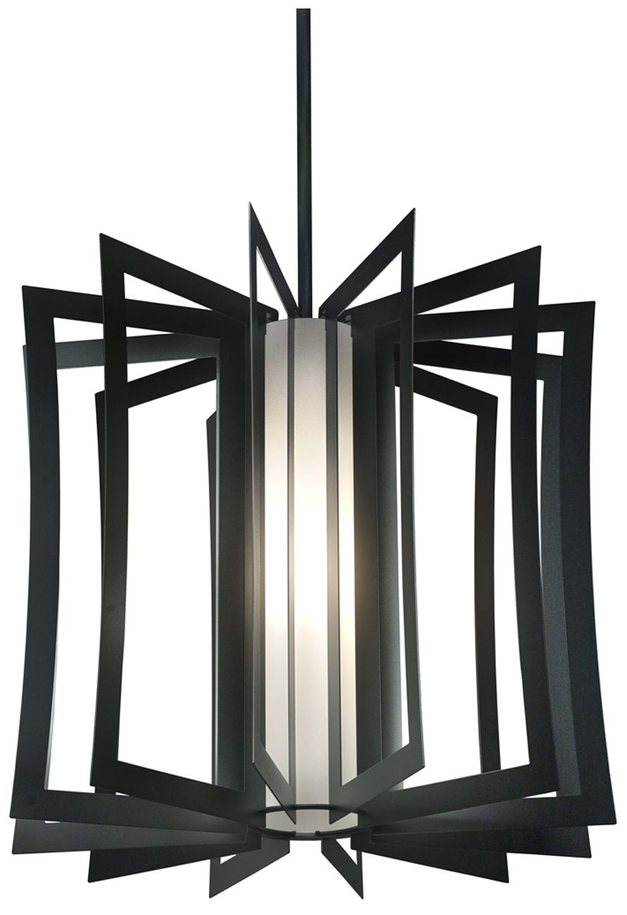 UltraLights Vasi 20" Wide Black LED Retrofit Pendant Light - Made to Order