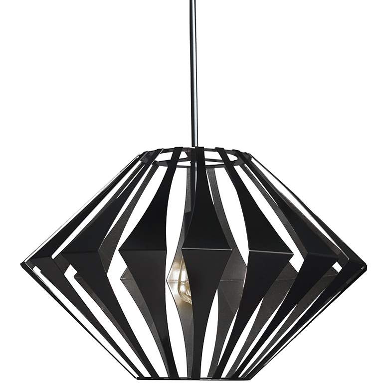 Image 1 UltraLights Vasi 24" Wide Black Pearl LED Retrofit Pendant Light